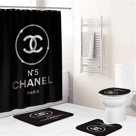 chanel shower curtains|ebay chanel shower curtain.